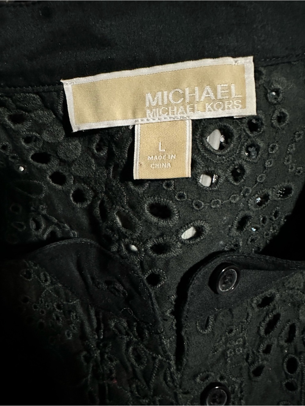 Michael Kors Black Eyelet Shorts jumpsuit